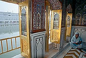 Amritsar - the Golden Temple - marble walls with decorative patterns that show Islamic influence 